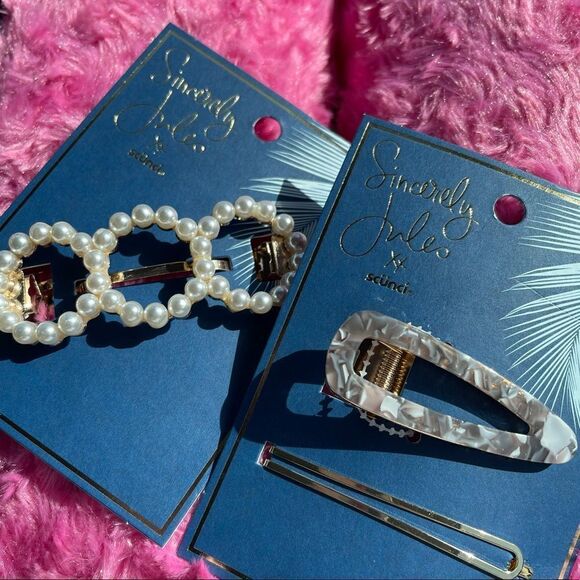 NWT Set of 2 Sincerely Jules x Scunci Hair Clips - Picture 1 of 3
